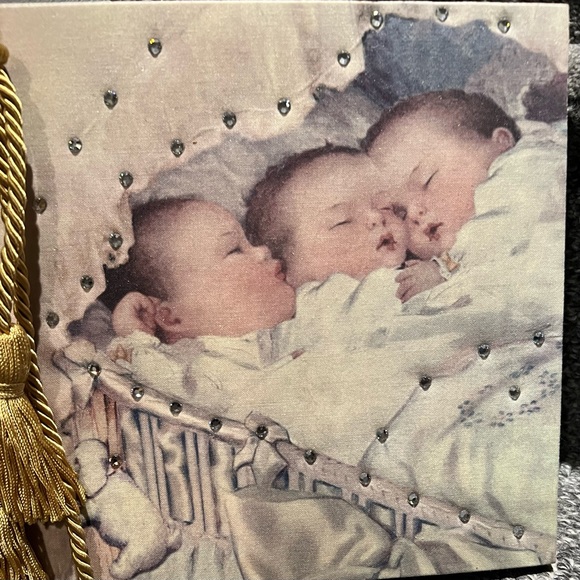 Terra Traditions Other - NIB Terra Traditions Photo Baby Album - Triplet Babies - RARE! Swarovski Crys…